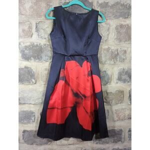 Thxgiving Dress Woman's Medium‎ NWT Black Floral Print Fit & Flare Party Dance